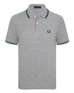 POLO FRED PERRY - GRIJS/NAVY
