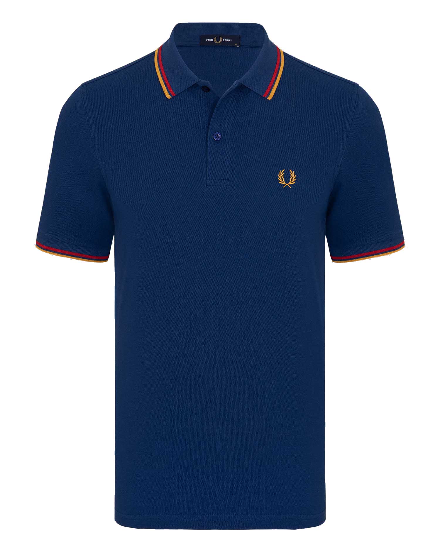 POLO FRED PERRY - COBALT/ORANGE